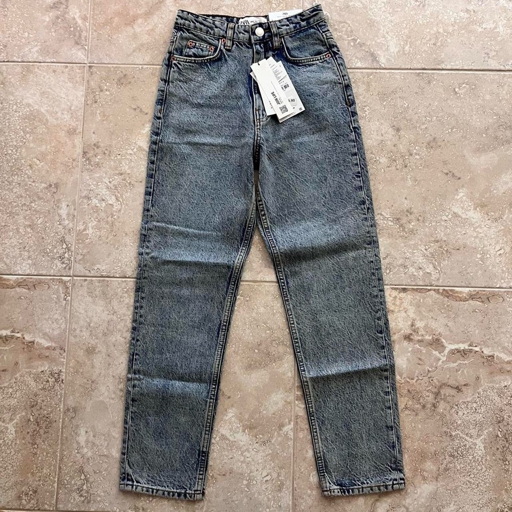Zara Blue Mom Jeans